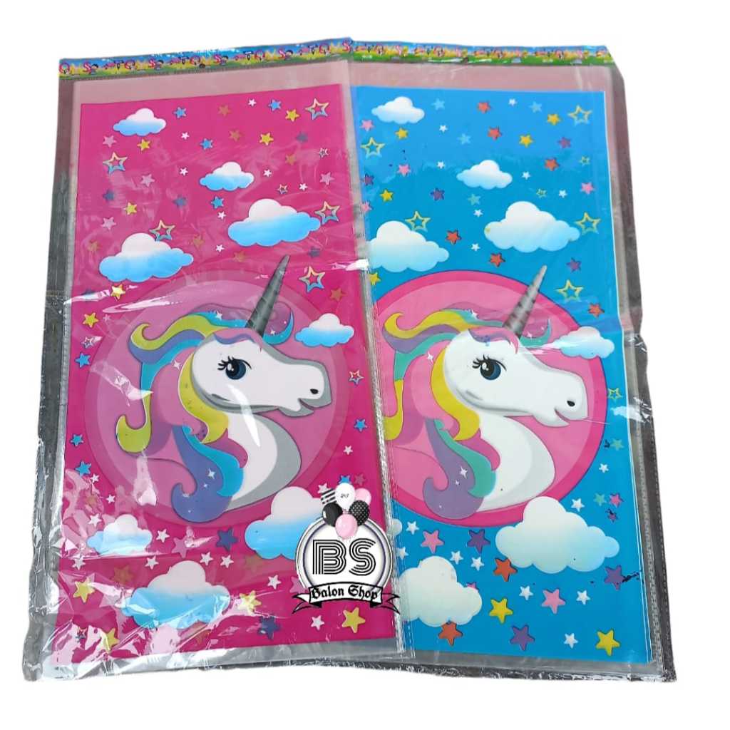 

PP 25 x 50 10Lembar PLASTIK SNACK ULANG TAHUN KARAKTER UNICORN PINK / UNICORN BIRU / BABY SHARK