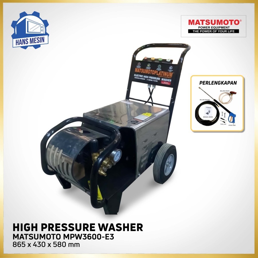 HIGH PRESSURE WASHER MATSUMOTO MPW3600-E3