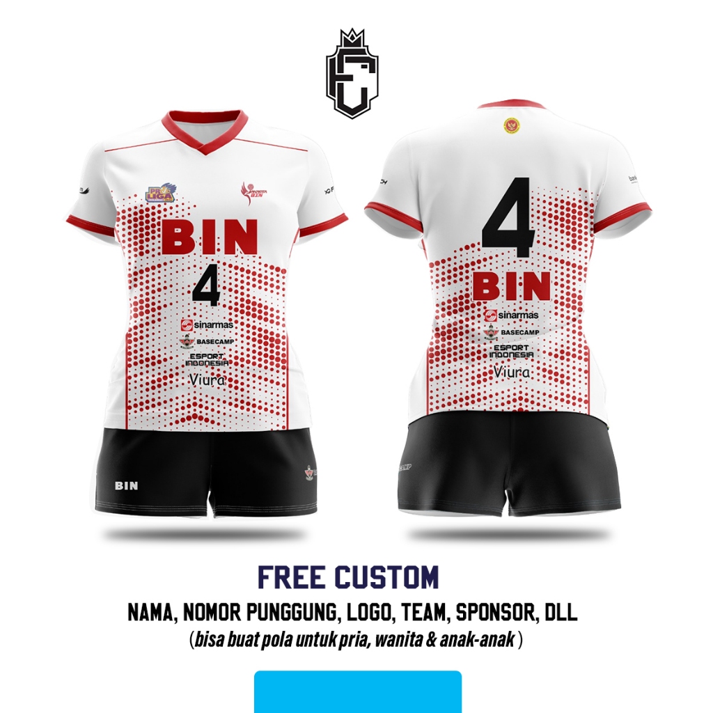 Jersey Voli Cewek Proliga Jakarta STIN BIN