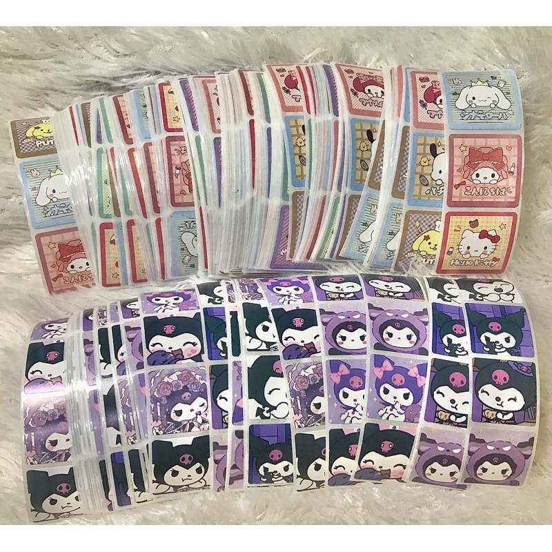 

10pcs stiker sanrio kuromi hellokitty cinnamoroll melody eceran