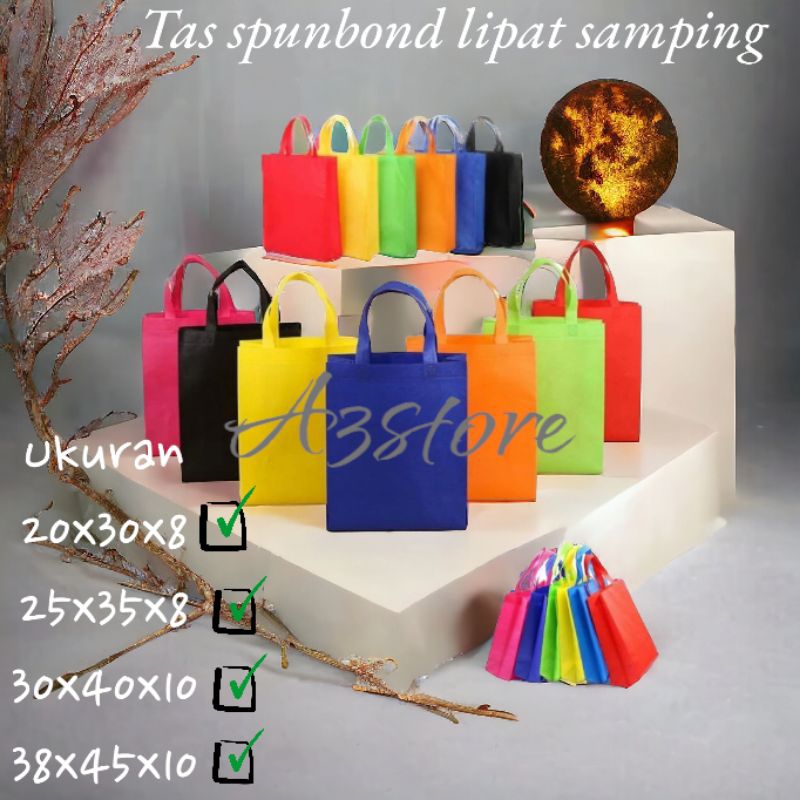 

tas spunbond/tas lipat samping/tas press ukuran 35×48×10
