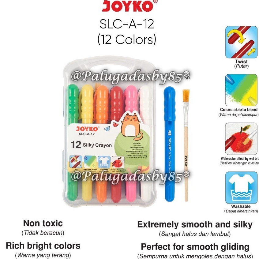 

KODE L1E2 1 Set isi 12 Warna GROSIR Silky Crayon Joyko SLCA12 12 Warna Silky Crayon Krayon Halus Joyko SLCA Warna Colors Silky Crayon Joyko SLC A 12 Joyko SLCA12