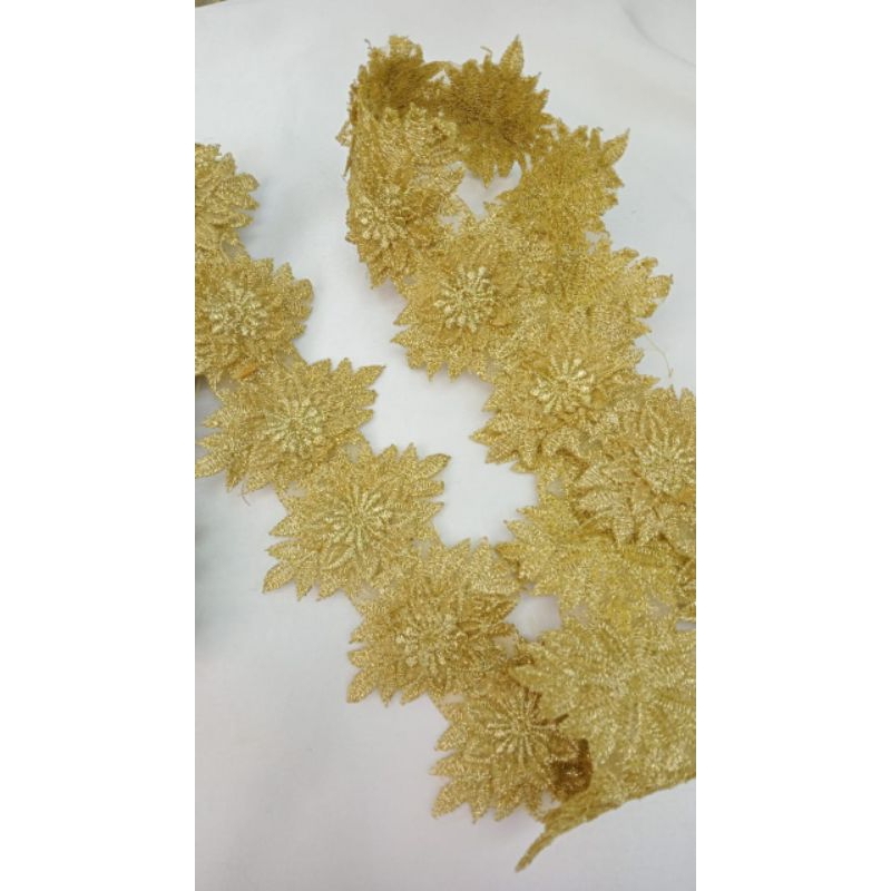 Renda Bunga Bordir 3D meteran