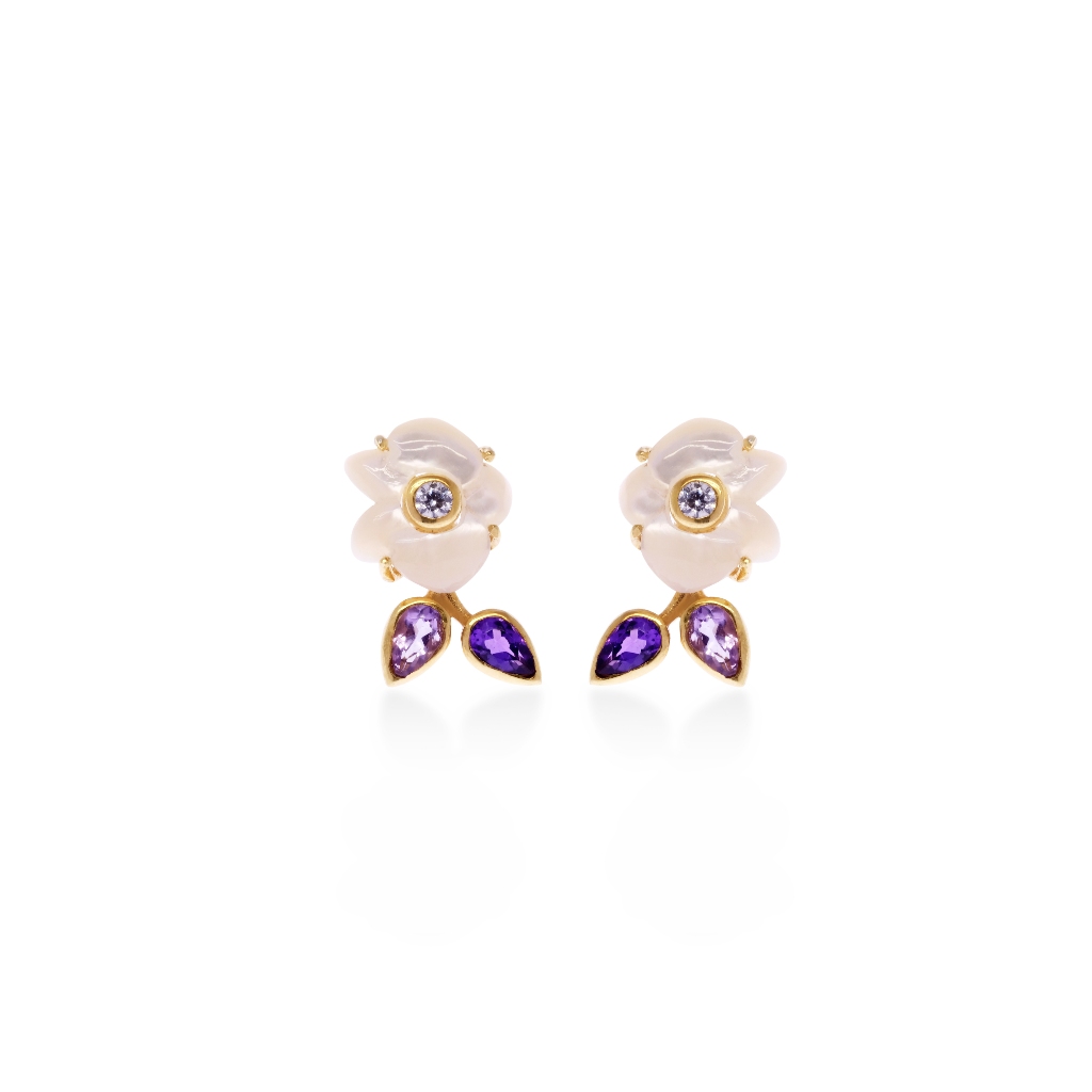 [Original Anting Perak 925]Anting Stud Perak Anggrek Sunaka Jewelry
