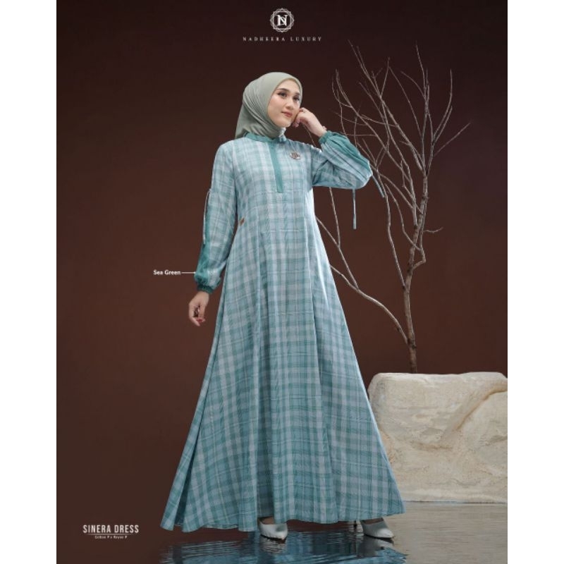 Gamis Muslimah Nadheera Luxury Sinera Dress/Gamis bahan cotton Premium dan Rayon