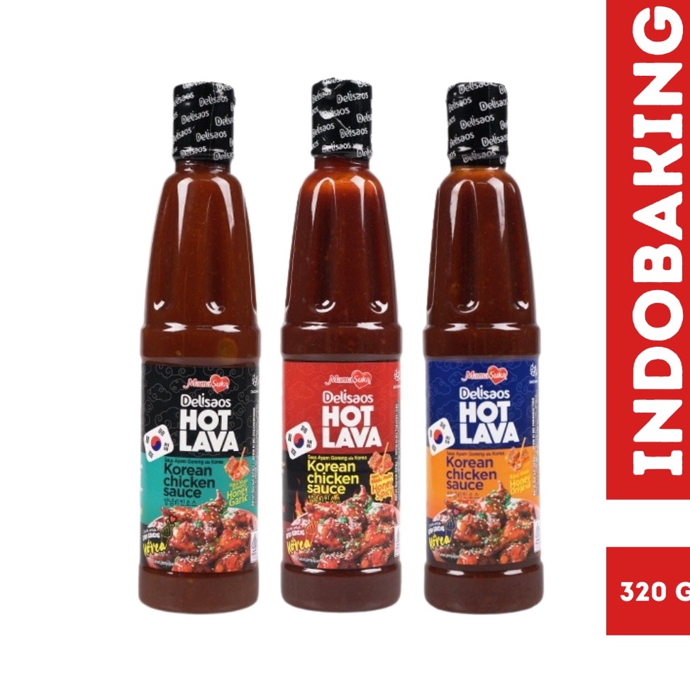

MamaSuka Delisaos Hot Lava Korean Chicken Sauce Original Honey Garlic Spicy 32g