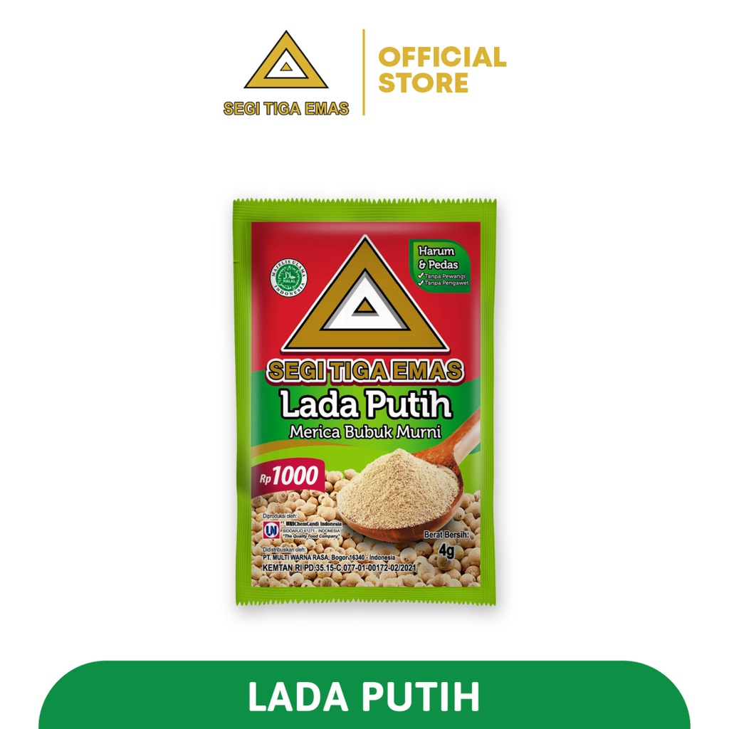 

Segitiga Emas Lada Putih 4gr 1 Sachet Merica