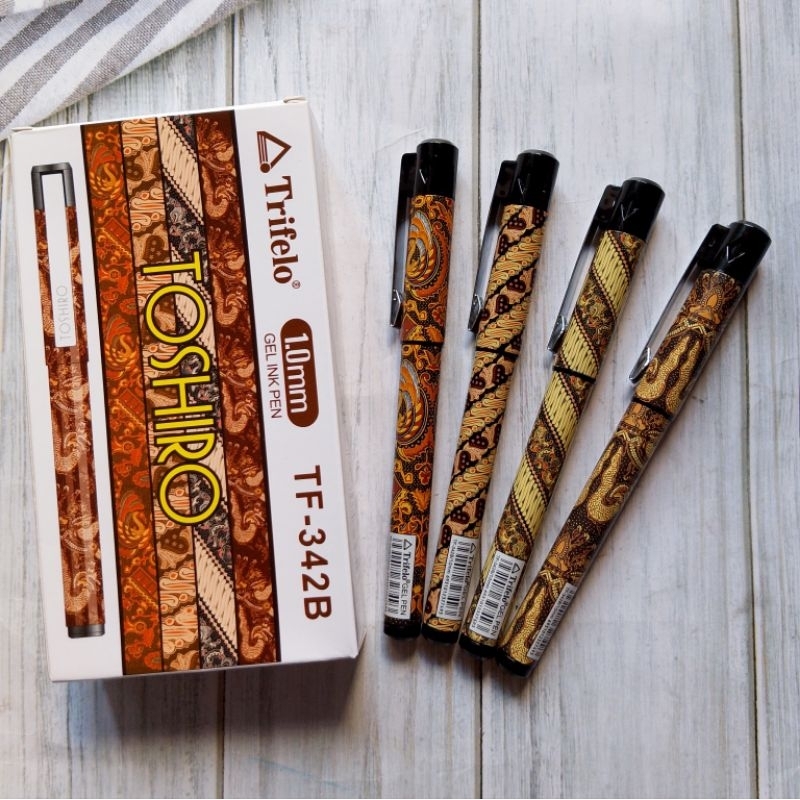 

(12PC) BULPOINT GEL TOSHIRO TF-342B 1.0MM HITAM TRIFELO