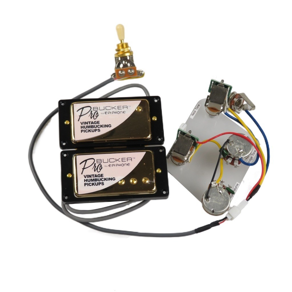 Humbucker Pickup Alnico 5 ProBucker Push / Pull Wiring Harness Pickup Gitar Listrik Untuk Gibson Epi