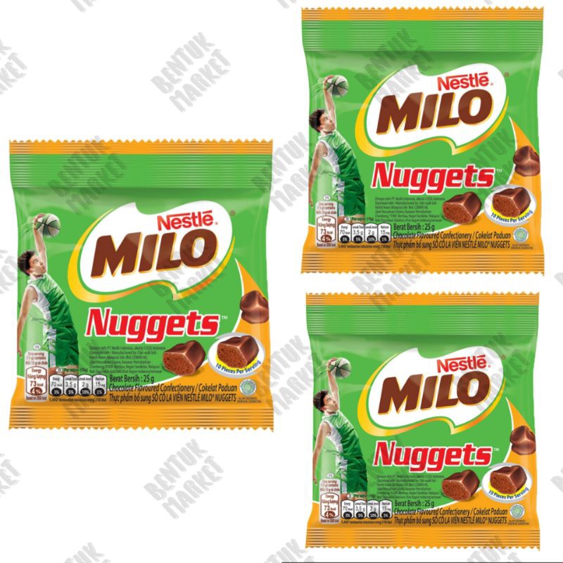 

NESTLE Milo Nuggets 25gr / Cemilan Coklat / Cemilan Instan