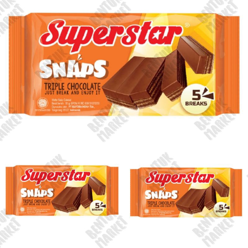 

SUPERSTAR SNAPS Wafer Salut Triple Chocolate 28gr / Wafer Chocolate