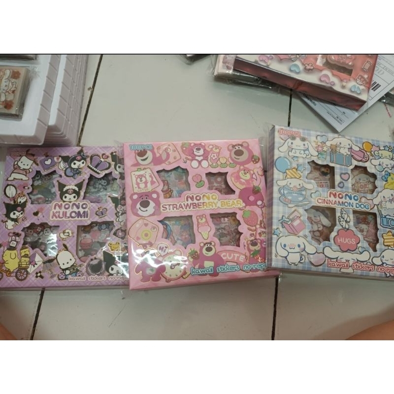 

sticker kuromi, lotso, melody, cinnamorol