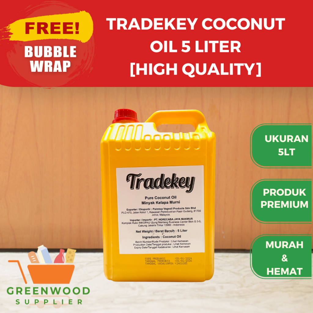 

Tradekey Coconut Oil / Minyak Kelapa - 5 Liter [EKSPEDISI]