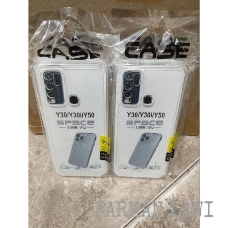 CASE BENING TRANSPARAN VIVO Y30/Y50/Y30i SILIKON PELINDUNG KAMERA