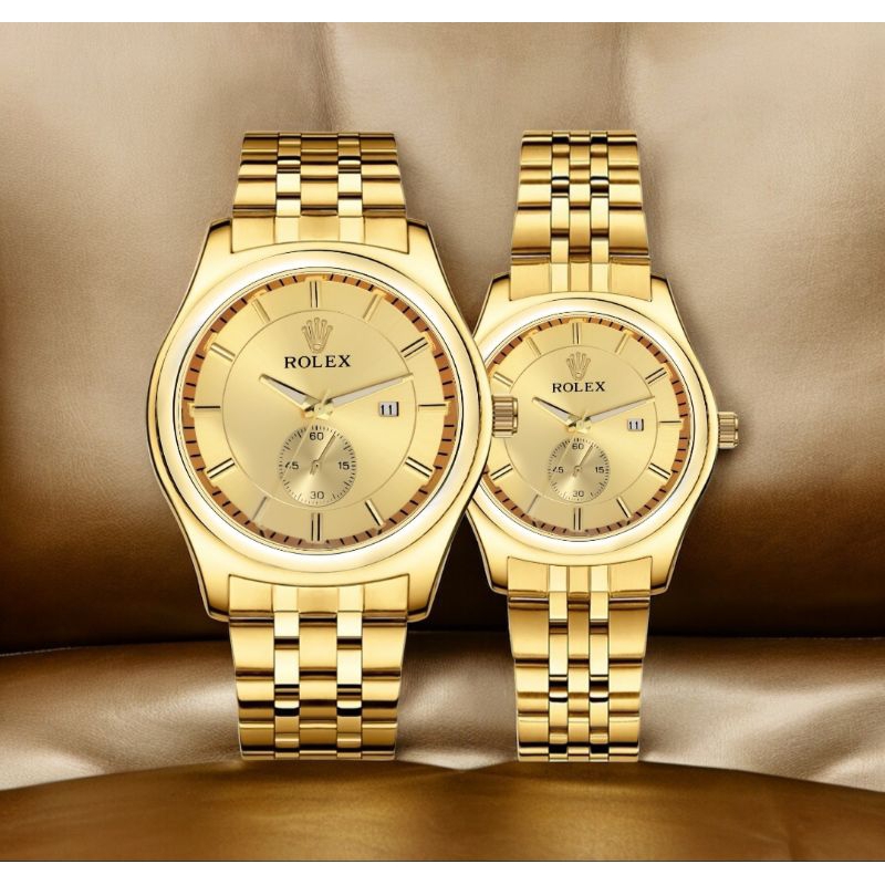 COD TERBARU / Jam Tangan Rolex Couple / Jam Tangan Rantai Stainles Mewah Elegan