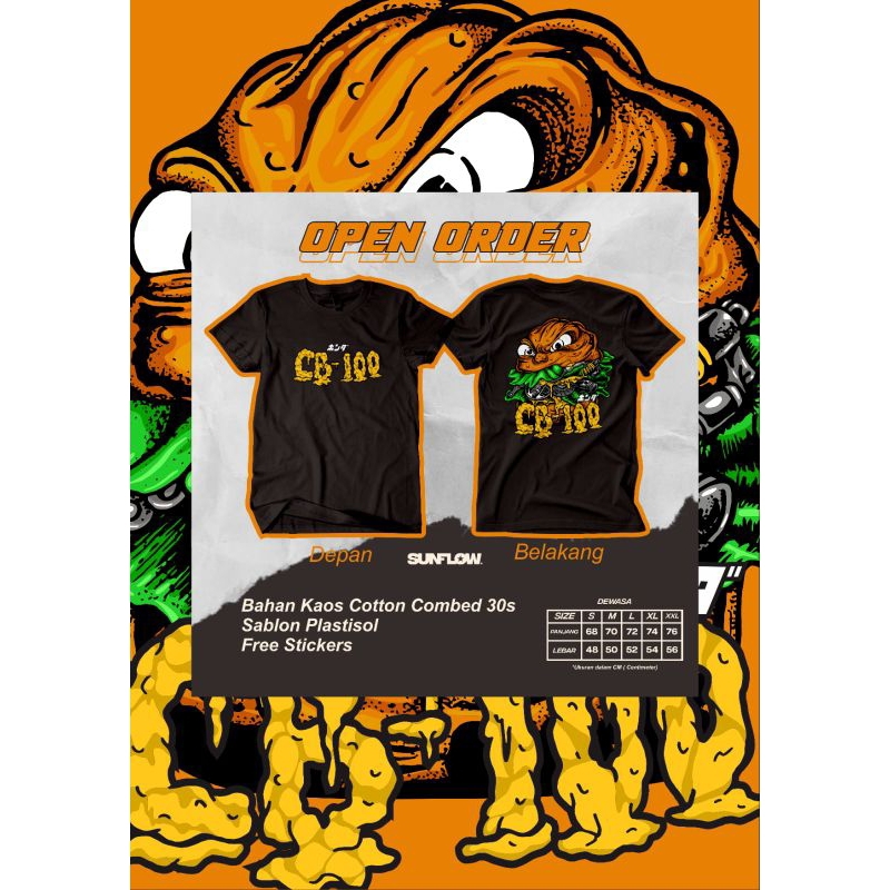 Kaos CB 100 Original Kaos Klasik Kaos Honda Cb Dewasa Unisex