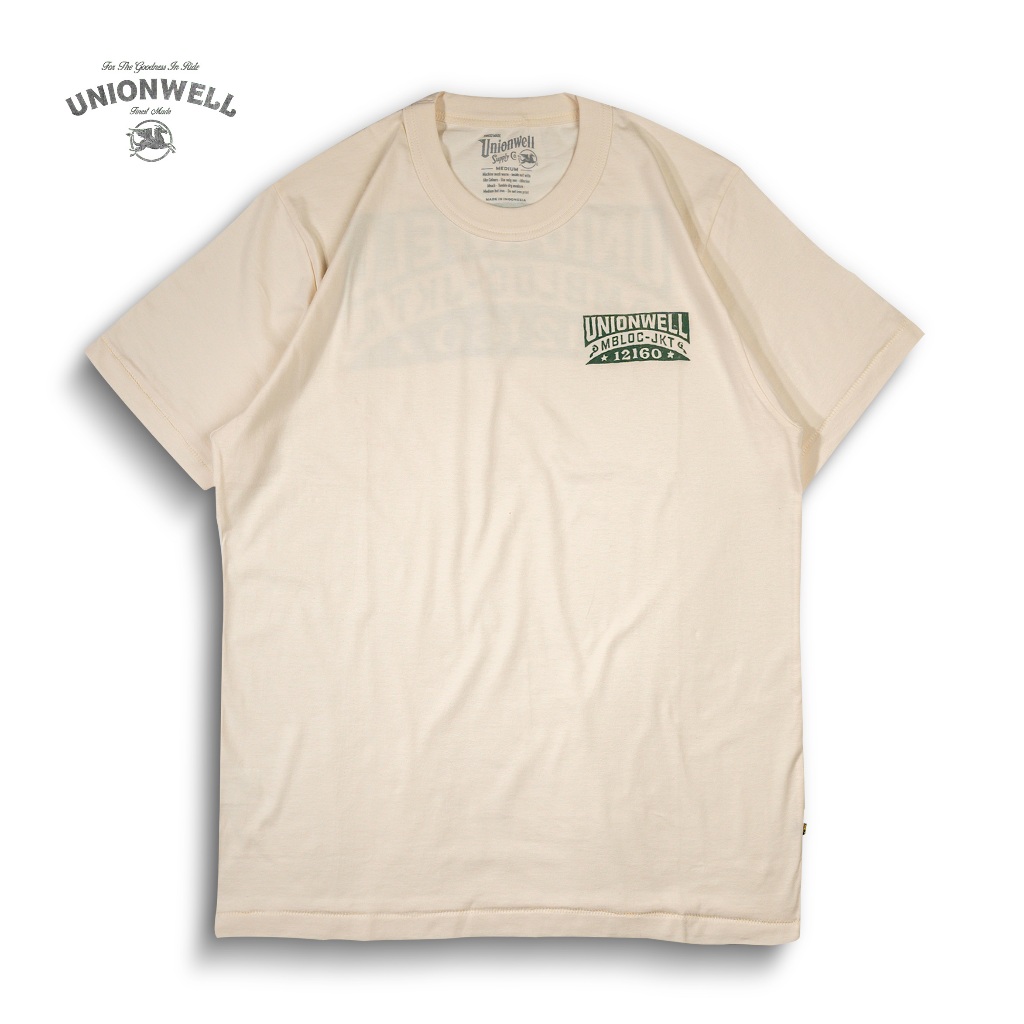 Unionwell T-shirt Original Kaos Address Stamp Off White