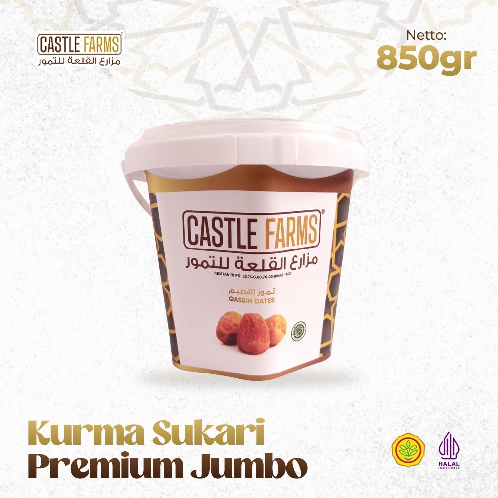 Castle Farms Kurma Sukari Kemasan Ember 850 Gram