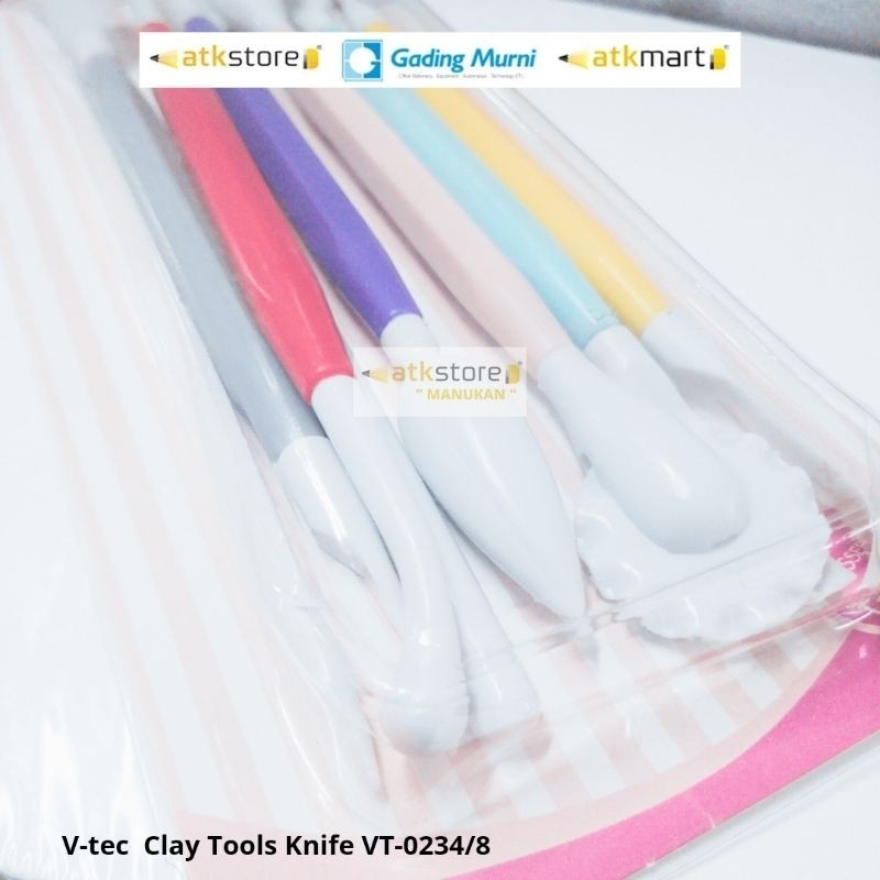 

V-tec Clay Tools Knife Type VT-0234/8 II Modelling Tools II Cutter - Embosser