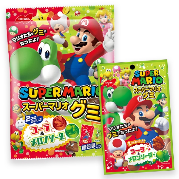 

Super Mario Gummy Cola & Melon Soda candy 50/85gr