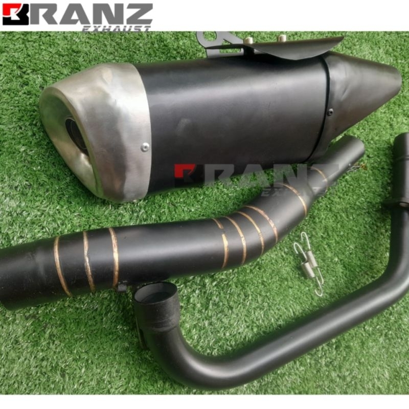 knalpot custom r25 suara standar / racing leher hitam doff untuk gsx r150 vixion cbr150r r15