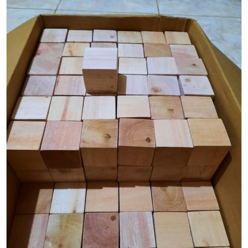 kubus kayu dadu kayu 5 × 5 × 5 cm