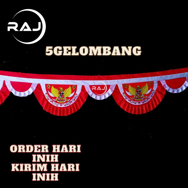 BENDERA UMBUL UMBUL BACKGROUND 10GELOMBANG