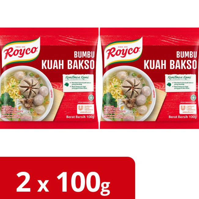 

Serba baru Royco Kuah Bakso 1G Twinpack