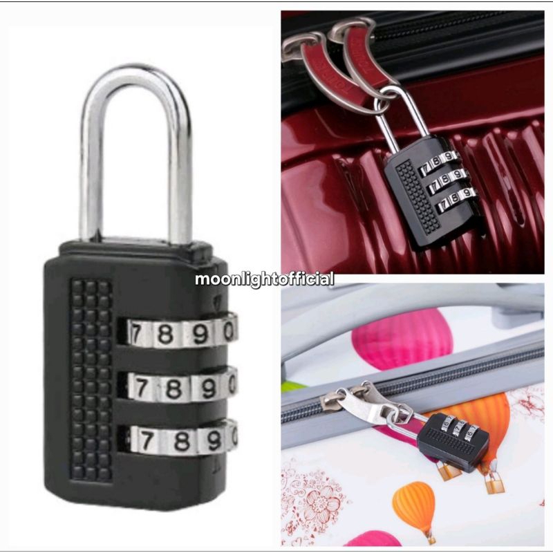 Diskon Gembok Koper Besar || Kode 3 Digit || Gembok Besi Premium || Multifungsi Tas & Koper