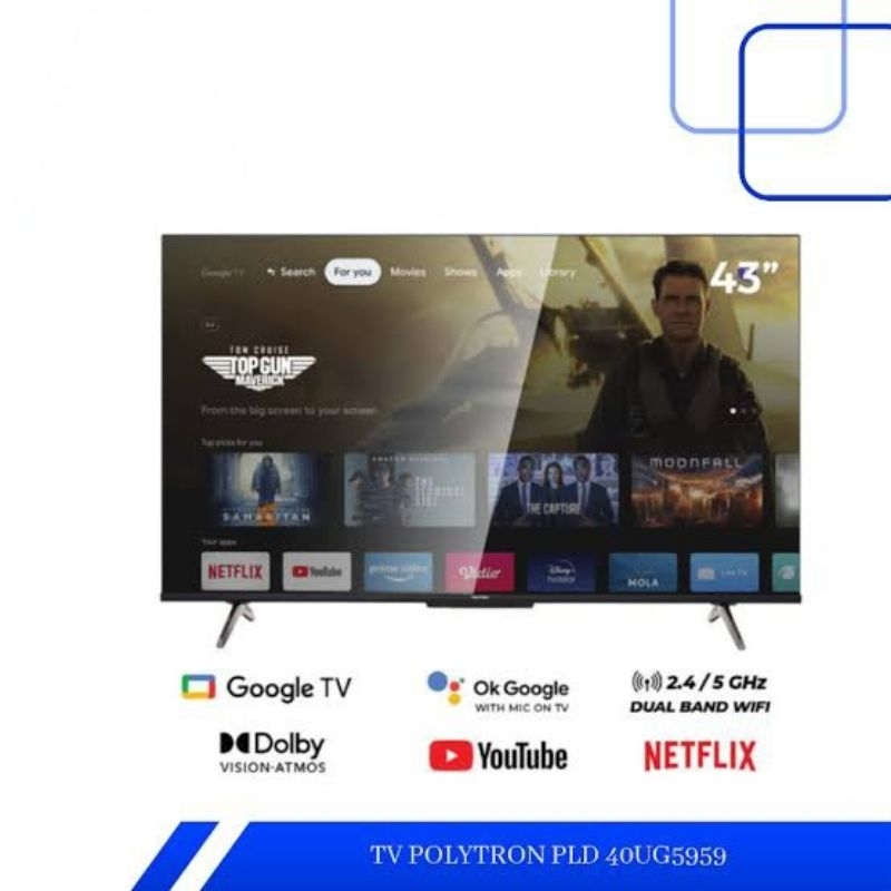 POLYTRON LED 43 PLD-43UG5959 PLD 43UG5959 4K UHD Smart Google TV