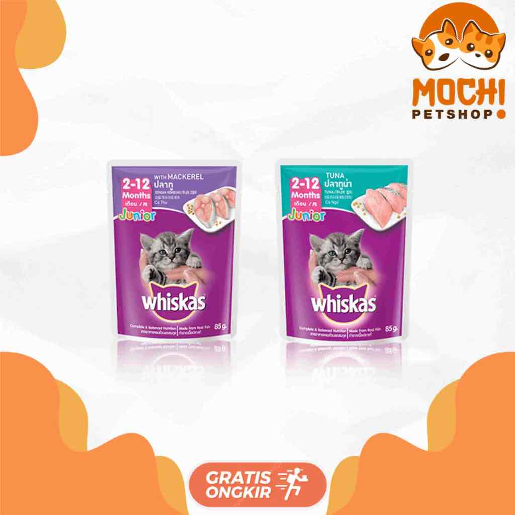 WHISKAS POUCH JUNIOR Makanan Basah Whiskas Junior Whiskas Kitten