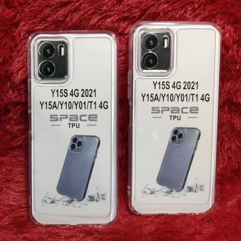 CASE BENING TRANSPARAN VIVO Y15s SILIKON PELINDUNG KAMERA