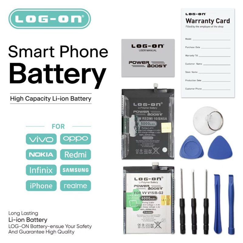 Batre Log On - BN59 Xiaomi Redmi Note 10 4G / Note 10s Power Boost Double Protection IC Battery Bate