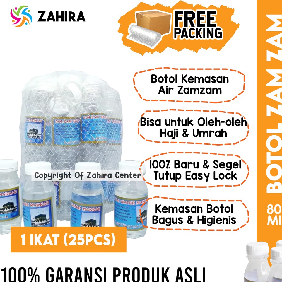 

Promo Keren 1 IKAT 25 PCS Botol Kosong Untuk Air Zam zam 8ml Bersih Higienis Untuk Oleh oleh Haji Umroh AraB