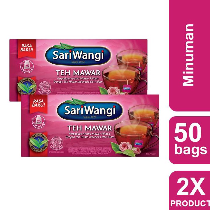 

Buruan Beli Sariwangi Teh Mawar Celup Isi 25 Twinpack