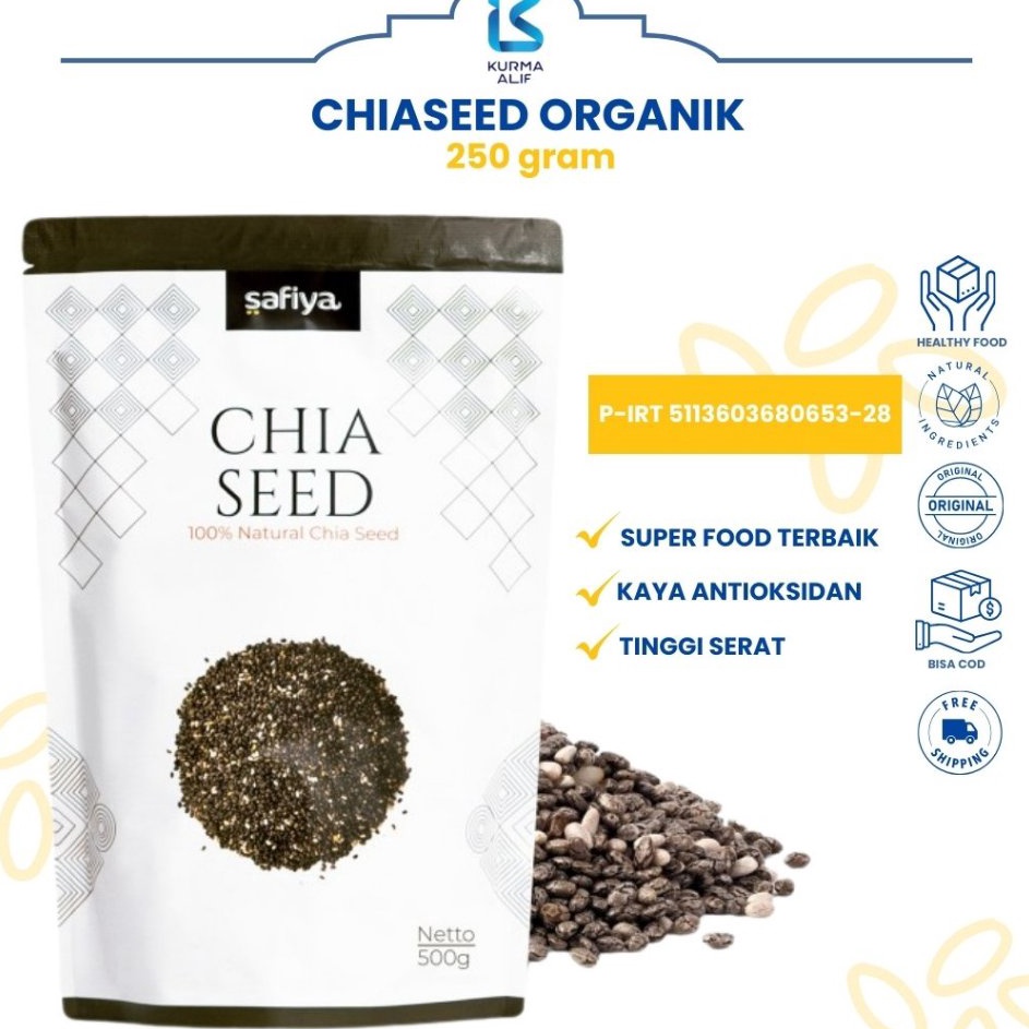 

Official Shop Organic Black Chia Seed 25 gr Premium Biji Chiaseed Original Safiya Food