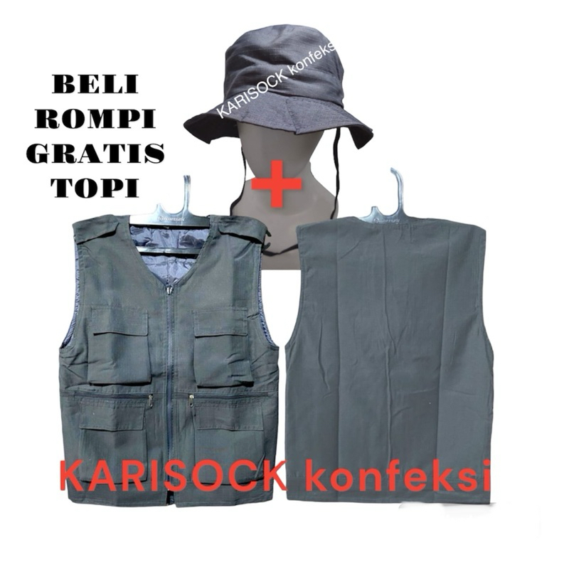 ROMPI BANYAK KANTONG / ROMPI TACTICAL / ROMPI CARGO PRIA WANITA / ROMPI MULTIFUNGSI / VEST