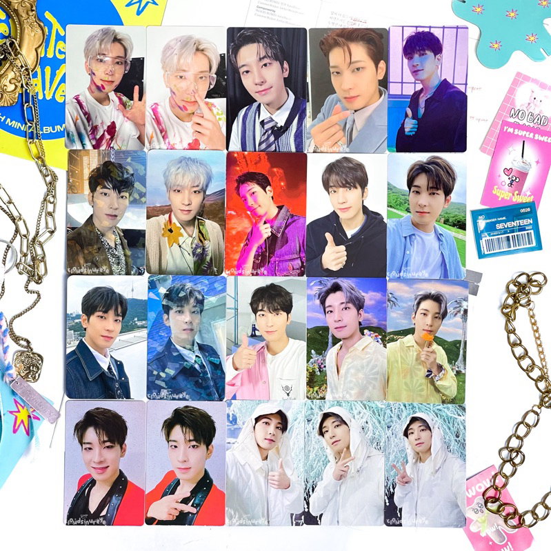 (Ready Stock) Photocard Official Wonwoo Seventeen• Photocard Scoups Jeonghan Joshua Jun Hoshi Wonwoo