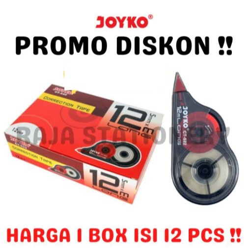 

JOYKO CORRECTION TAPE 12m TIPE -X KERTAS JOYKO CT-522 1 PCS