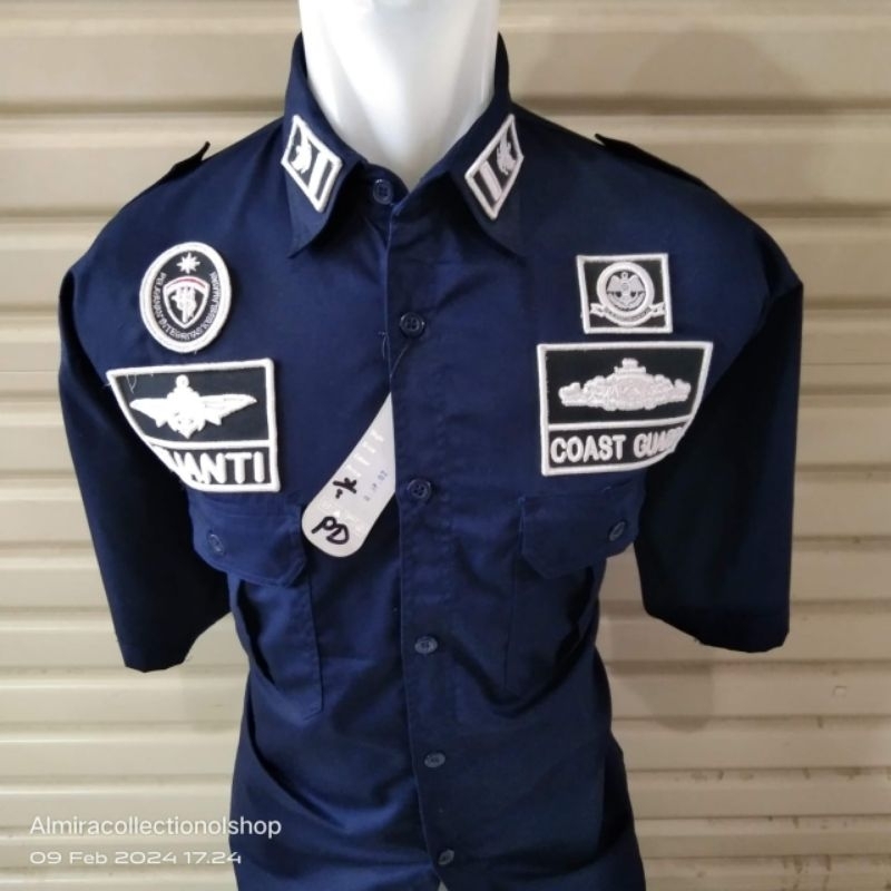 KEMEJA COAST GUARD BORDIR TIMBUL kemeja KPLP baju coast guard