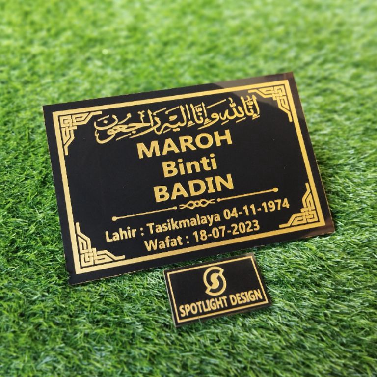 KODE U93N Batu Nisan Makam Granit 2x3 Untuk Muslim