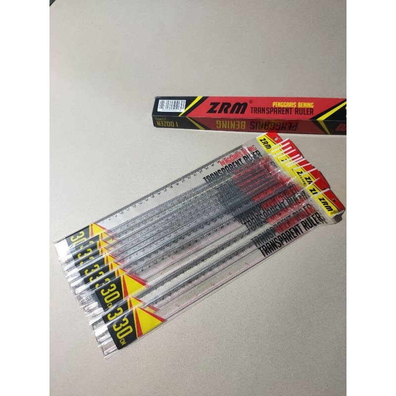 

Penggaris 30Cm ZRM / Mistar Plastik 30cm ZRM