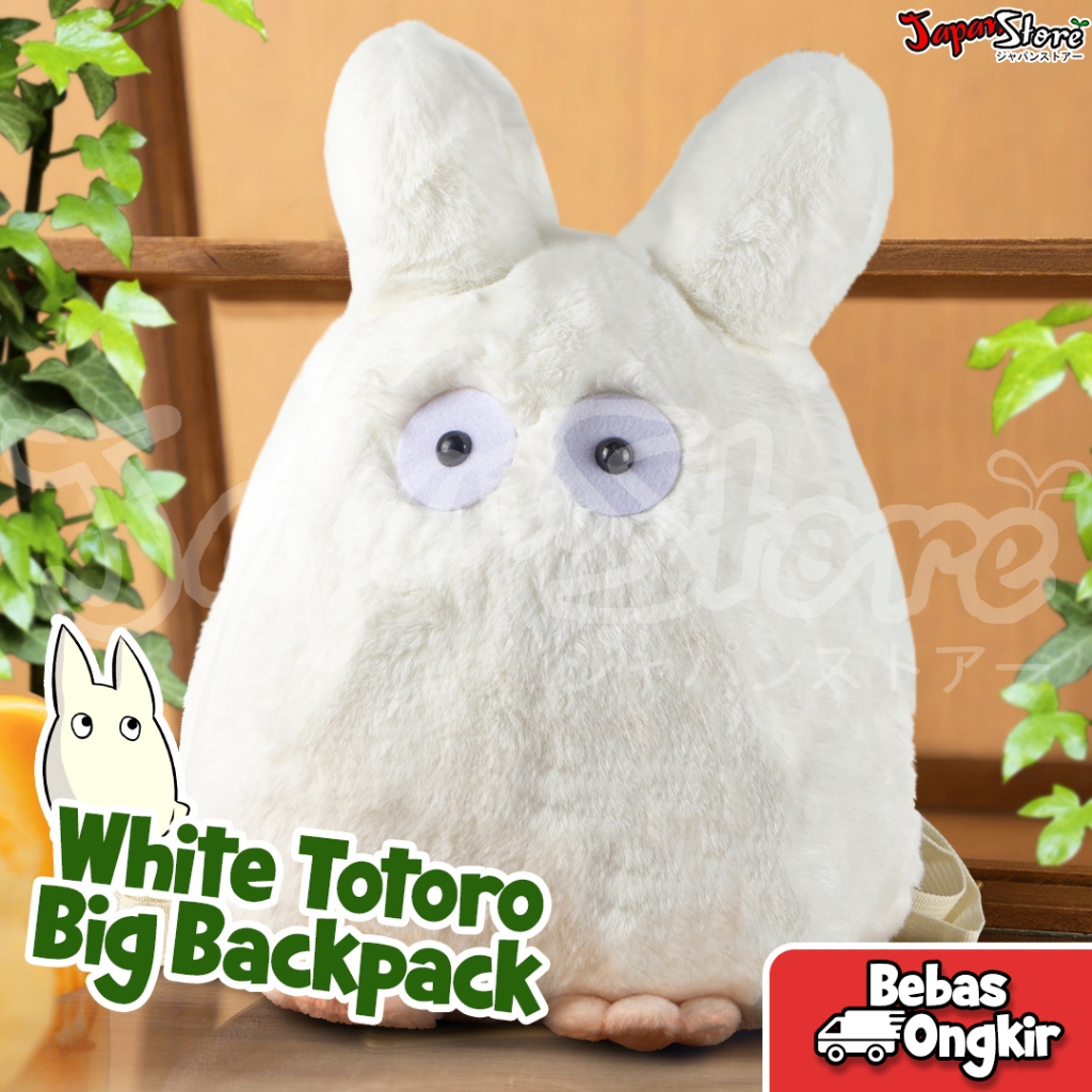 [Ghibli Official] Tas Ransel Boneka Totoro Putih Big Size (Totoro Backpack)
