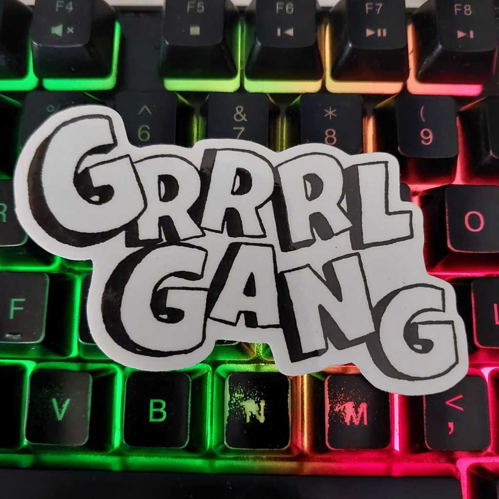 

GRRRL GANG - STICKER BAND INDIE /STICKER AESTHETIC BAND INDIE / STICKER HELM STICKER MOTOR STICKER LAPTOP