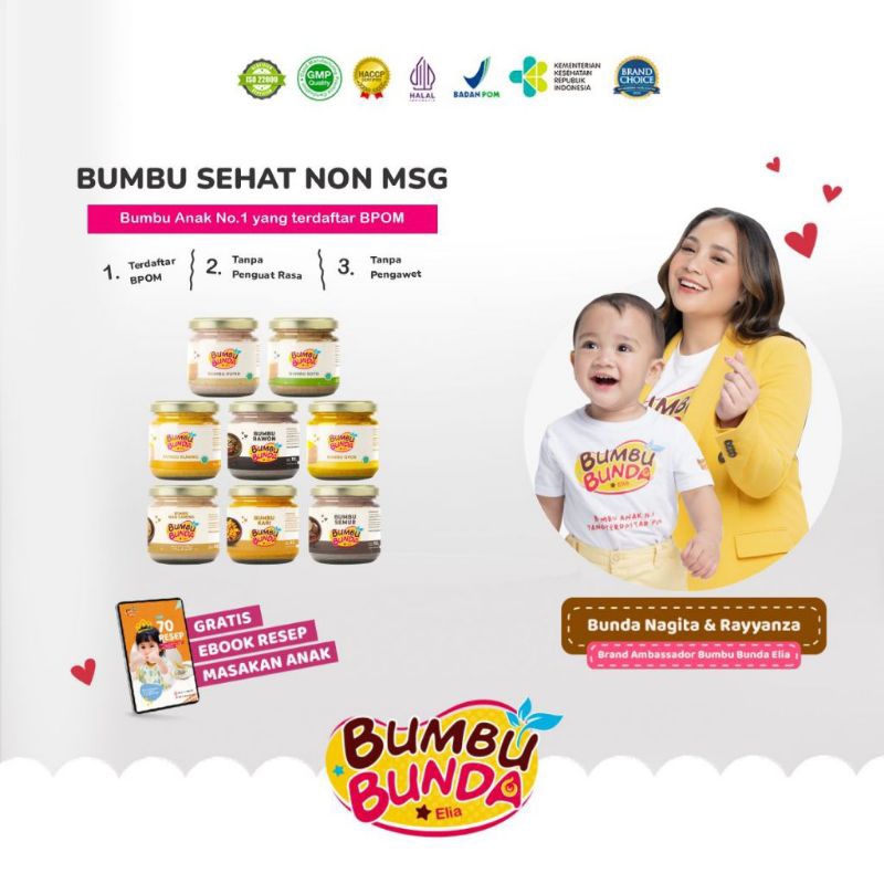 

Bumbu Bunda Elia - Bumbu/Kaldu MPASI Sehat NON MSG/BPOM