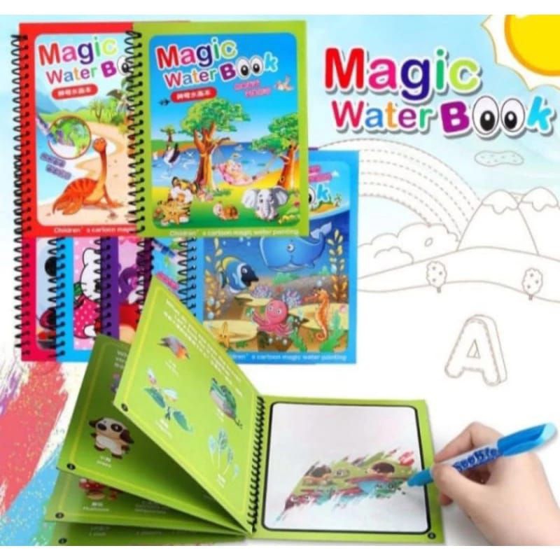 

BUKU MAGIC WATER BOOK / BUKU MEWARNAI AIR / BUKU EDUKASI ANAK / BUKU AJAIB / BUKU MEWARNAI ANAK / BUKU GAMBAR EDUKASI MEWARNAI ANAK