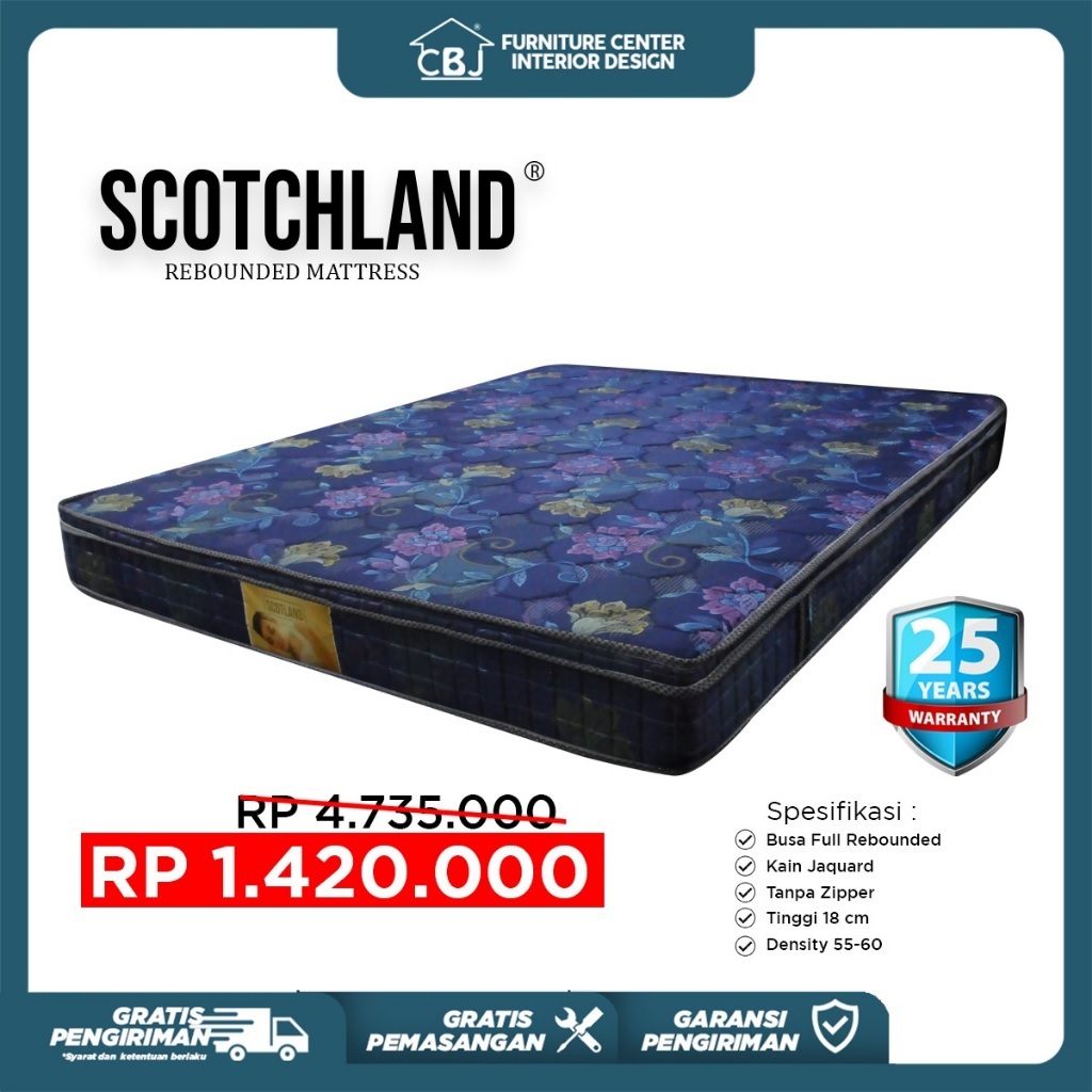 Scotland Kasur Busa Rebounded Full 160x200