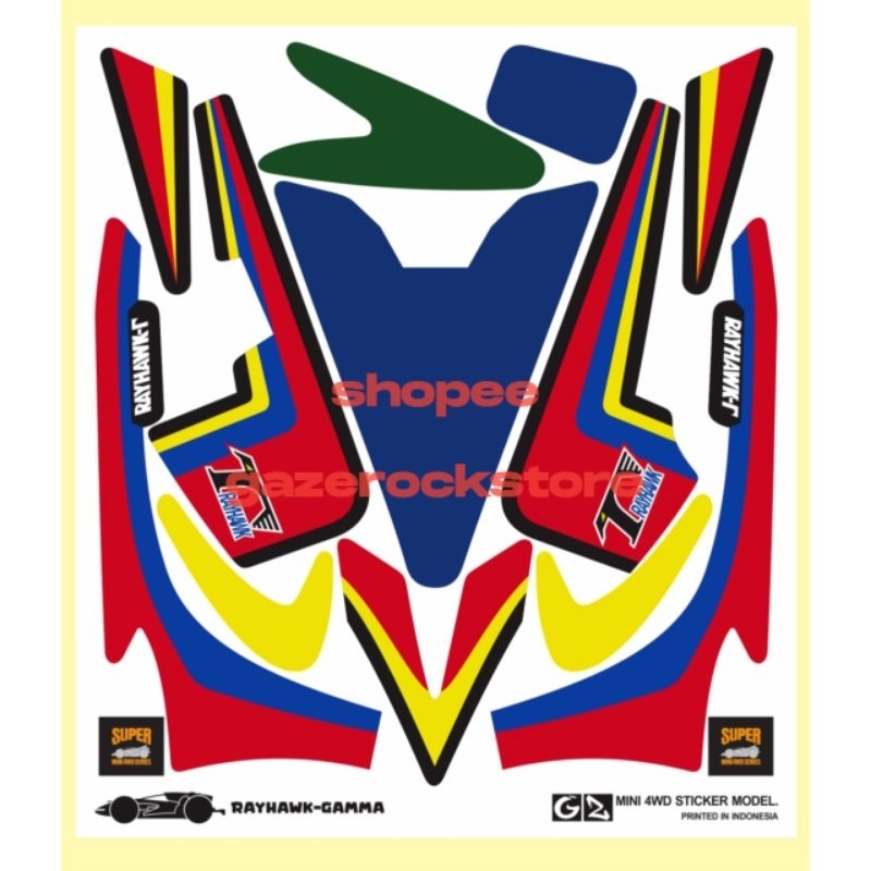 Stiker Tamiya Rayhawk-Gamma Cutting Vinyl