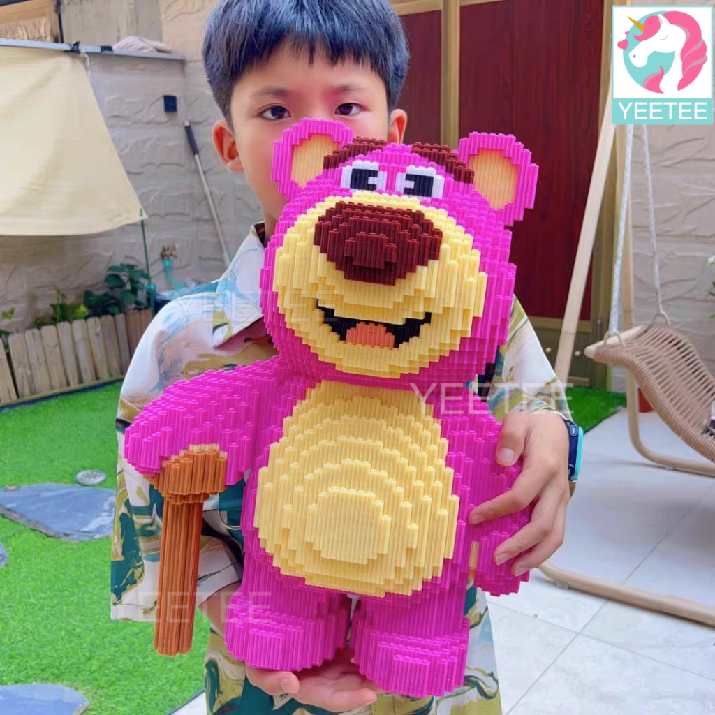 nano block jumbo Lotso10000pcs Besar Nano Block violent Bear Series Bricks Education Nano Block / Ma