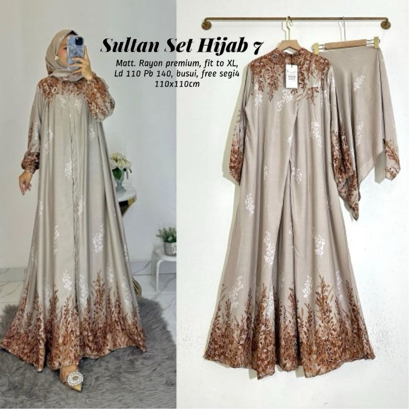 SULTAN SET HIJAB LABEL JASMINE GAMIS WANITA TERMURAH || walidainil grosir Kudus